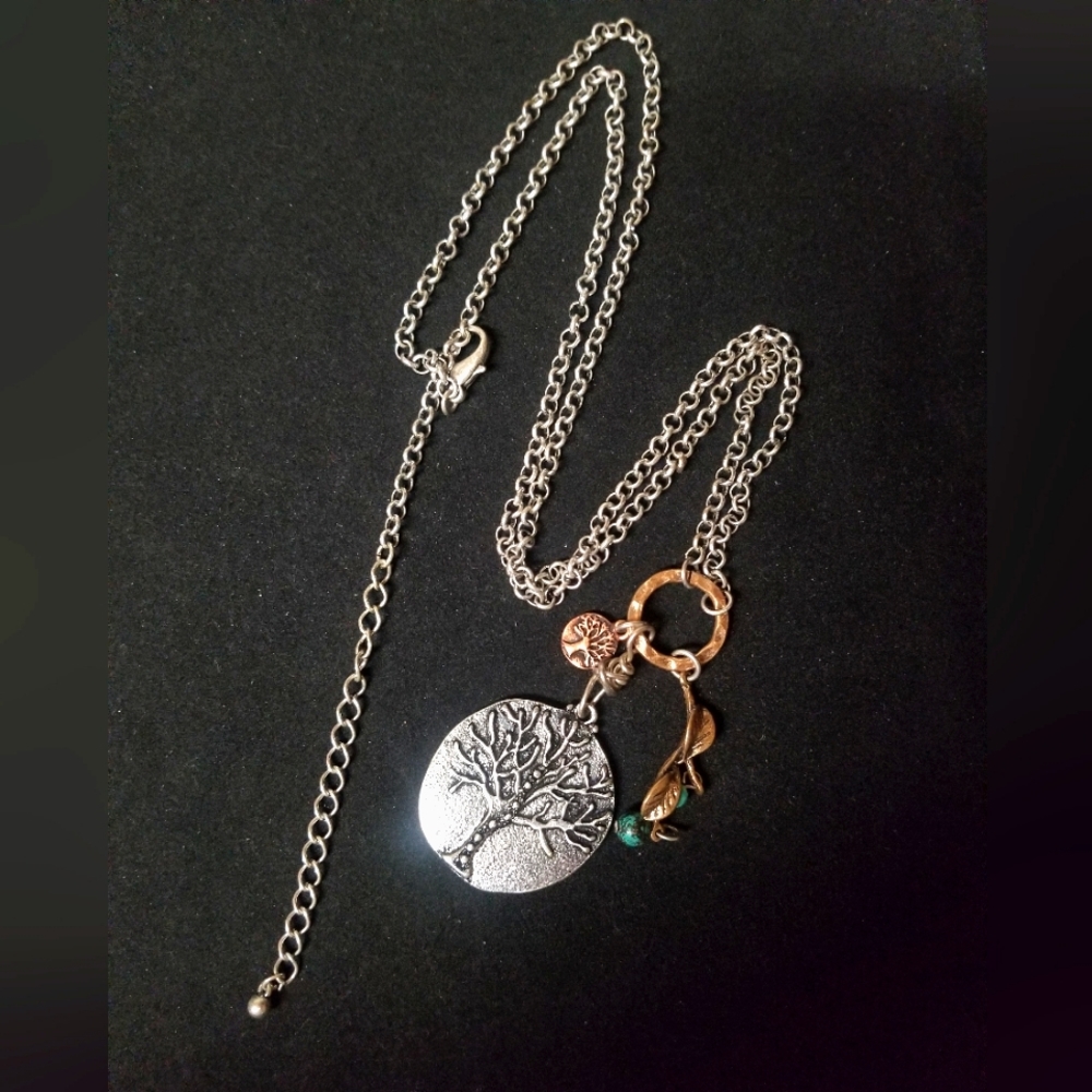 TREE OF LIFE BOHO Statement Necklace & Earrings (24 in)